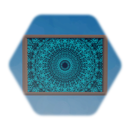 Black & Blue Mandala Painting