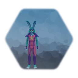 Glamrock Bonnie as an anthropomorph