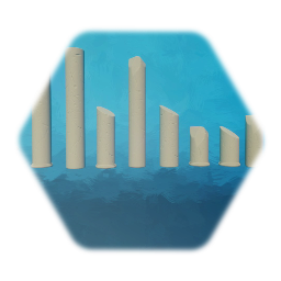 Simple sandstone pillars set