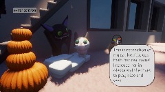 Halloween party and cat