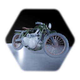 Drivable old motorbike