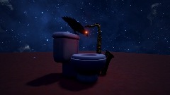 A Crow Playing saxsazxphone