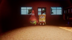 Spongebob inside Gumball's house