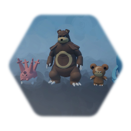 Pokémon - Teddiursa / Ursaring / Corsola / Wobbufet