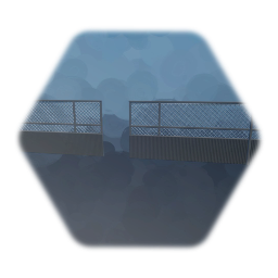 Security Fence and Gate with Concrete Barrier