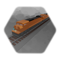 Diesel Freight Train w 4 Diesels