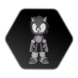 Classic Sonic 2.0[playable cgi modle] [black and White]