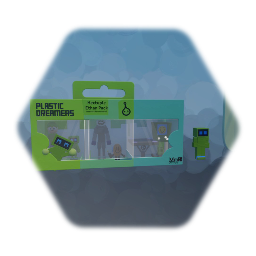 Various Green-Bot themed merchandise