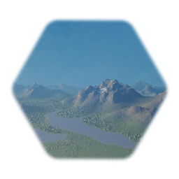 Realistic Mountain Range Block
