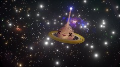 fondo para duende Saturno o estrella y agujeros negros