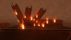 Fnaf building on Fire and the city