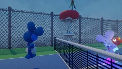 My oc and Bluemanpump oc play tennis