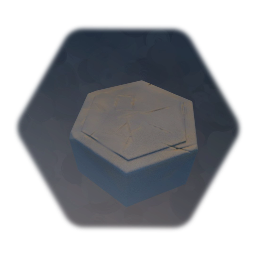 Hex Stepping Stone - Sandy & Worn