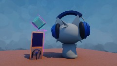 FURRY tries to hear a song with headphones