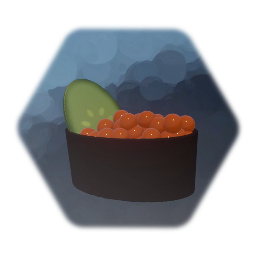 Ikura (Salmon Roe) + Cucumber Gunkan Sushi