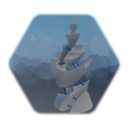 A statue like the word "awesome" - modern art design