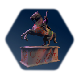 Vandalised Horse Statue (Post Apocalyptic Wasteland Jam)