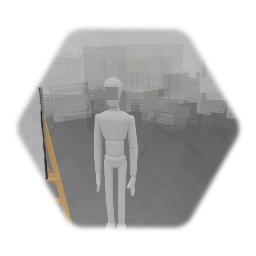 Falling sheet and puppet