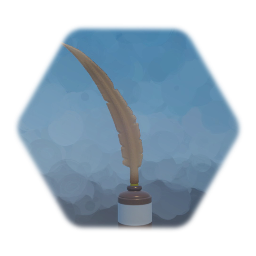 Pluma y tinta de cannonizaje