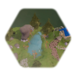 Little house by a pond