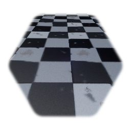 Worn and Dirty Checkerboard Floor