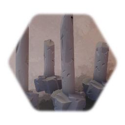 Set of damaged Greek Columns