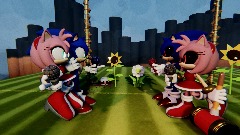 My Creation - 12/21/2023 sonamy vs sonic exe and Amy exe