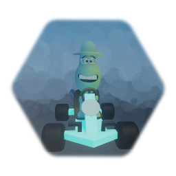 Soul Joe gardener in a go kart