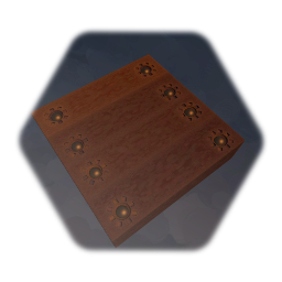 Gear Decorated Steampunk Wood Floor Tile
