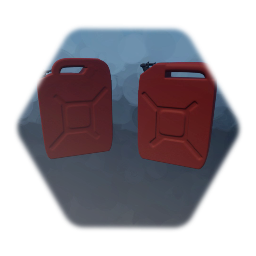Jerry cans, 2 styles.