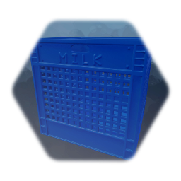 Milk Crate - Blue Plastic - (Single Sculpt) (Low Thermo