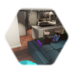 Kitchen & Living Room