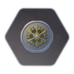 Shield - Silver and Gold - Sunspire Sigil