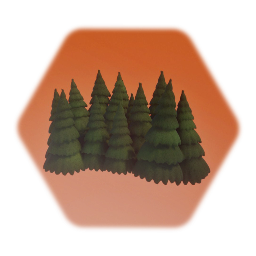 A bunch of Pine Trees, single Sculpt (1%)