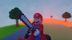 Mario kart but minecraft has SEEN MARIO but i added lava in it