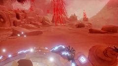 Ancient Temple with Volcano