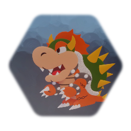 Animated paper bowser