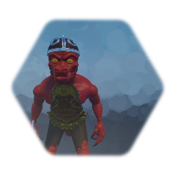 Fire Lizard Guard with Sword AI