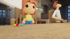 Siblings fight over a cookie