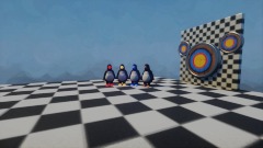 Penguin Throwing Snowballs                  (now with friends)
