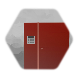 Metal door with intercom