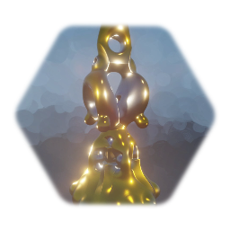 Metallic Alien Statue