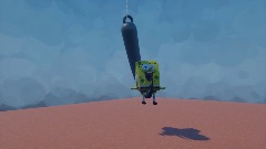 Spongebob gets pulled away by The Hook with Roblox GUI and musi