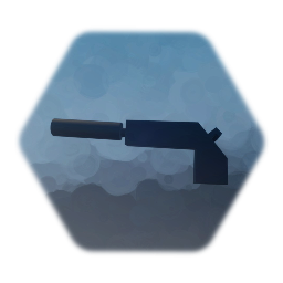 Gun pistol with silencer suppressor