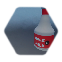 White Plastic Jug with Handle - Red Label - Hole Milk