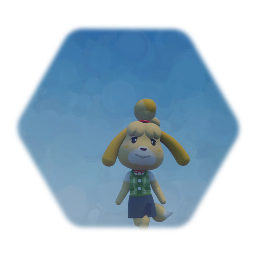 Animal Crossing - Isabelle running and jumping