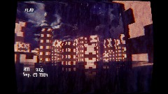 VHS Footage Sci-Fi Sinking City Rainstorm