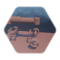 Realistic 4 wheel drive suspension