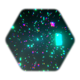 Rainbow Glitchy Particule Sky