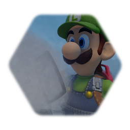 Walking Luigi with a vacuum